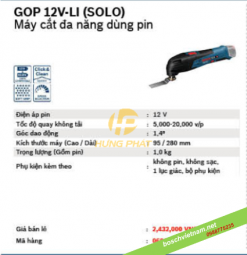 Máy cắt đa năng dùng pin GOP 12V-28 (SOLO)